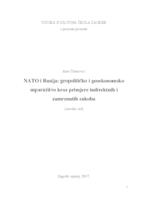 NATO I RUSIJA: GEOPOLITIČKO I GEOEKONOMSKO SUPARNIŠTVO KROZ PRIMJERE INDIREKTNIH I ZAMRZNUTIH SUKOBA