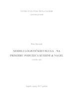 MODELI LOGISTIČKIH USLUGA – NA PRIMJERU PODUZEĆA KUEHNE & NAGEL