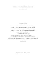 JAČANJE KONKURENTNOSTI HRVATSKOG GOSPODARSTVA TEMELJENO NA  STRUKTURNIM PROMJENAMA  VISOKOG STRUČNOG OBRAZOVANJA
 