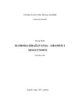 SLOBODA IZRAŽAVANJA – GRANICE I MOGUĆNOSTI