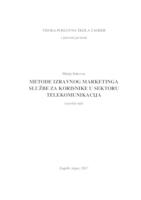 METODE IZRAVNOG MARKETINGA SLUŽBE ZA KORISNIKE U SEKTORU TELEKOMUNIKACIJA