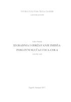 IZGRADNJA I ODRŽAVANJE IMIDŽA: POSLOVNI SLUČAJ COCA-COLA