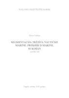 SEGMENTACIJA TRŽIŠTA NAUTIČKE MARINE: PRIMJER D-MARINE, SUKOŠAN
 