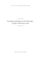 Strategija marketinga novih tehnologija – primjer električnog vozila