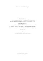 MARKETINŠKE AKTIVNOSTI NA PRIMJERU „LINO“ DJEČJE HRANE PODRAVKA