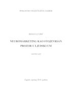 NEUROMARKETING KAO SVOJEVRSAN PROZOR U LJUDSKI UM