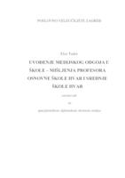 UVOĐENJE MEDIJSKOG ODGOJA U ŠKOLE – MIŠLJENJA PROFESORA OSNOVNE ŠKOLE HVAR I SREDNJE ŠKOLE HVAR