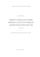 MOBILNA APLIKACIJA ZGPARK PRIMJENA I UČINCI INTEGRIRANE MARKETINŠKE KOMUNIKACIJE