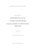 Komunikacija Javne vatrogasne postrojbe grada Zagreba na društvenim mrežama