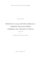 Produkcija kazališnih sadržaja u vrijeme trajanja krize uzrokovane virusom Covid-19