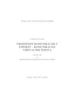 Vrijednost komunikacije u Esportu - komunikacija virtualnih timova