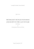 The Biggest changes in Business and Society in the last 50 Years