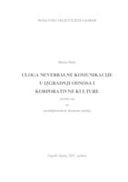 Uloga neverbalne komunikacije u izgradnji odnosa i korporativne kulture