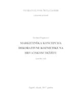 prikaz prve stranice dokumenta MARKETINŠKA KONCEPCIJA DEKORATIVNE KOZMETIKE NA HRVATSKOM TRŽIŠTU