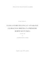 prikaz prve stranice dokumenta Uloga storytellinga u stvaranju globalnog brenda na primjeru robne kuće IKEA