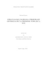 prikaz prve stranice dokumenta Upravljanje zalihama i prijedlozi optimizacije poduzeća xyz