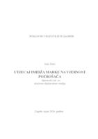 prikaz prve stranice dokumenta Utjecaj imidža marke na vjernost potrošača