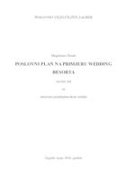 prikaz prve stranice dokumenta Poslovni plan na primjeru wedding resorta