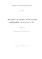 prikaz prve stranice dokumenta Određivanje promotivnog spleta na primjeru proizvoda 24 ICE