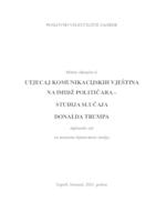 prikaz prve stranice dokumenta Utjecaj komunikacijskih vještina na imidž političara-studija slučaja Donalda Trampa