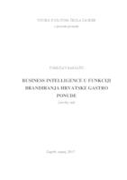 prikaz prve stranice dokumenta BUSINESS INTELLIGENCE U FUNKCIJI BRANDIRANJA HRVATSKE GASTRO PONUDE  