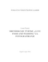 prikaz prve stranice dokumenta BRENDIRANJE TVRTKE „LOVE FOOD AND WEDDING“ ZA FOTOGRAFIRANJE