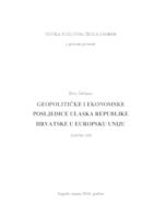 prikaz prve stranice dokumenta GEOPOLITIČKE I EKONOMSKE POSLJEDICE ULASKA REPUBLIKE HRVATSKE U EUROPSKU UNIJU
