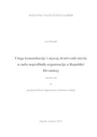 prikaz prve stranice dokumenta Uloga komunikacije i utjecaj društvenih mreža u radu neprofitnih organizacija u Republici Hrvatskoj