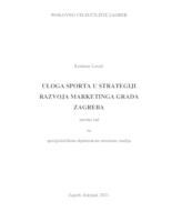 prikaz prve stranice dokumenta Uloga sporta u strategiji razvoja marketinga grada Zagreba