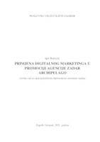 prikaz prve stranice dokumenta Primjena digitalnog marketinga u promociji agencije Zadar Archipelago