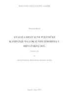 prikaz prve stranice dokumenta Analiza digitalne političke kampanje na lokalnim izborima u Hrvatskoj 2021.