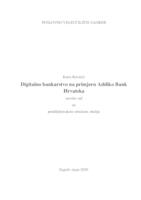 prikaz prve stranice dokumenta Digitalno bankarstvo na primjeru Addiko Bank Hrvatska