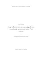 prikaz prve stranice dokumenta Uloga influencera u suvremenoj poslovnoj komunikaciji na primjeru Jelene Perić