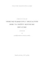 prikaz prve stranice dokumenta SPORTSKI MARKETING U DIGITALNOM DOBU NA TRŽIŠTU REPUBLIKE HRVATSKE