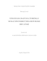 prikaz prve stranice dokumenta STRATEGIJA RAZVOJA TURIZMA U RURALNIM PODRUČJIMA REPUBLIKE HRVATSKE