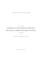 prikaz prve stranice dokumenta Tehnika glume Marlona Branda: Divljak na dokovima Hollywooda
